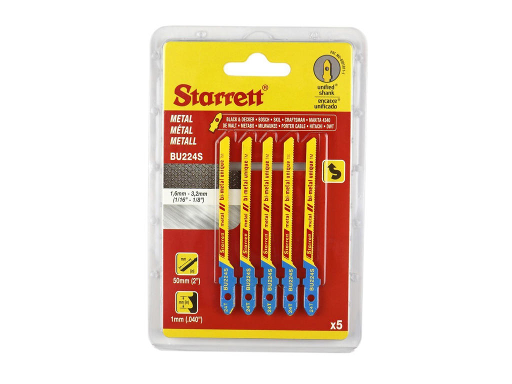 Starrett Stiksavsklinge BU2245 Metal (Blå) 5 stk.pk.