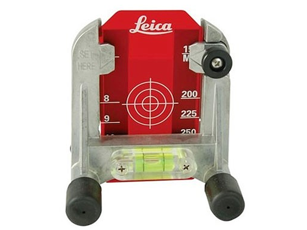 Leica målplade med holder til rød rørlaser