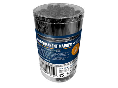 Lyra Duo permanent Marker sort, Display m. 36 stk.