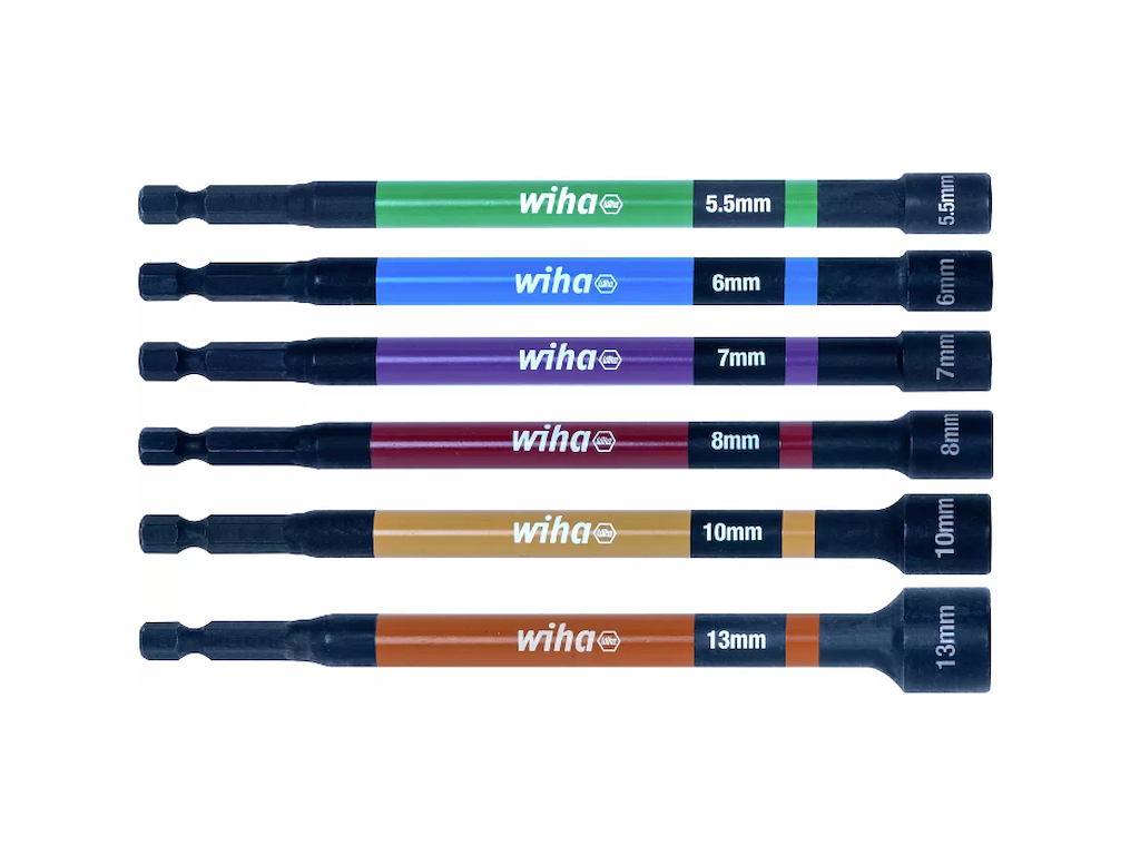 Wiha Topnøglesæt farvekodet og magnetisk, 150 mm