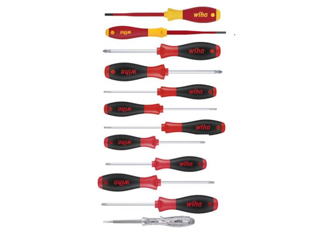 Wiha Skruetrækkersæt KOMBI SoftFinish/1000v slimFix +polsøger | 12 dele