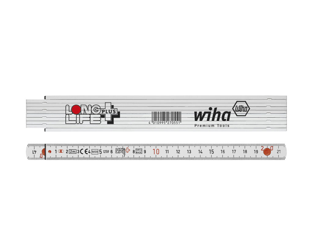 Wiha LongLife Plus tommestok 2m hvid