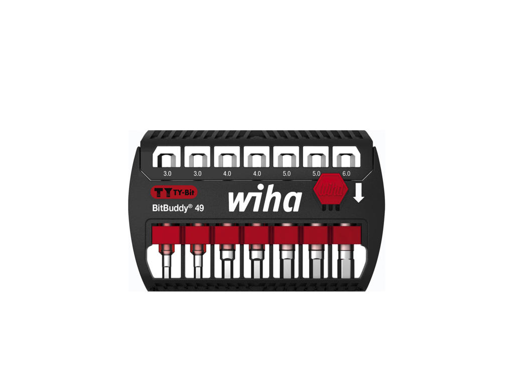 Wiha Bitsæt TY Slagbit Sekskant 1/4", 49mm, | 8 dele