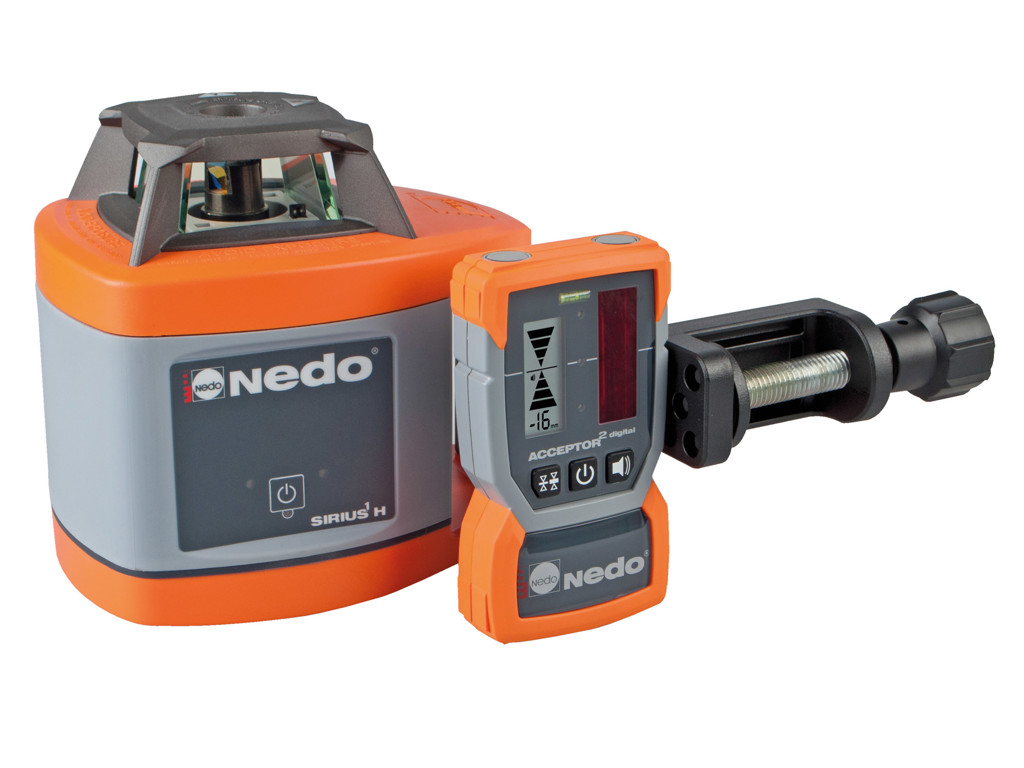 Nedo Sirius 1H Rotationslaser m. Accepter digital modtager