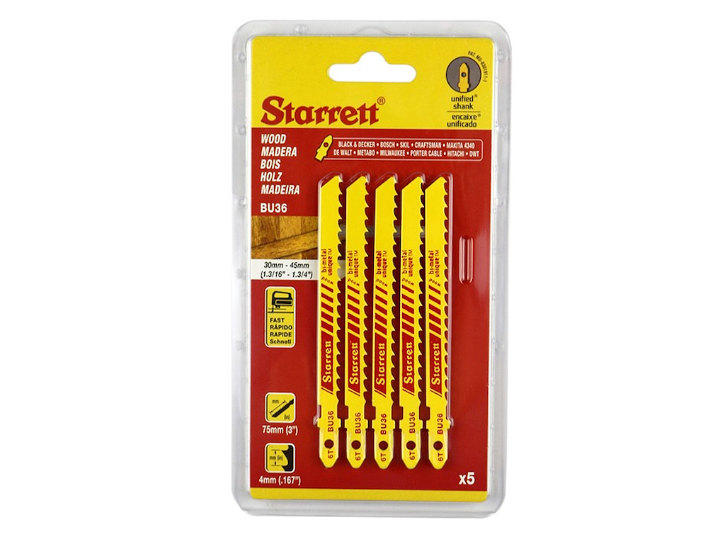 Starrett Stiksavklinge til Træ / 5 stk. pk